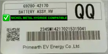Load image into Gallery viewer, RAV4 NiMH compatible battery label G9280-42170